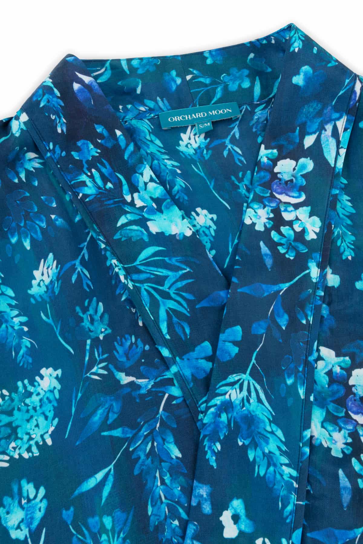 Cerulean Dream - Kimono Robes - Detail 1 - Luxury Sustainable Kimono Robes - Orchard Moon