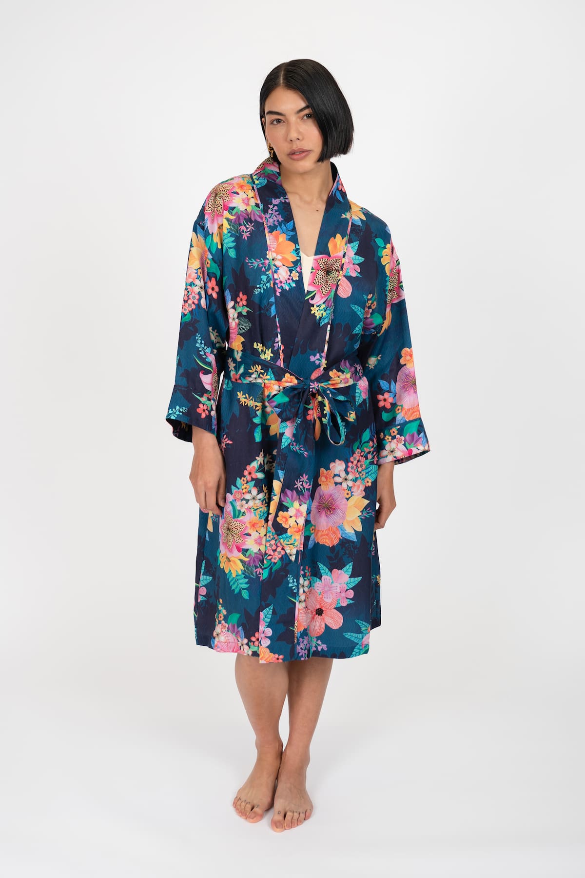 Calypso Kimono Robe - Front Main 2 - Luxury Kimono Robes - Orchard Moon