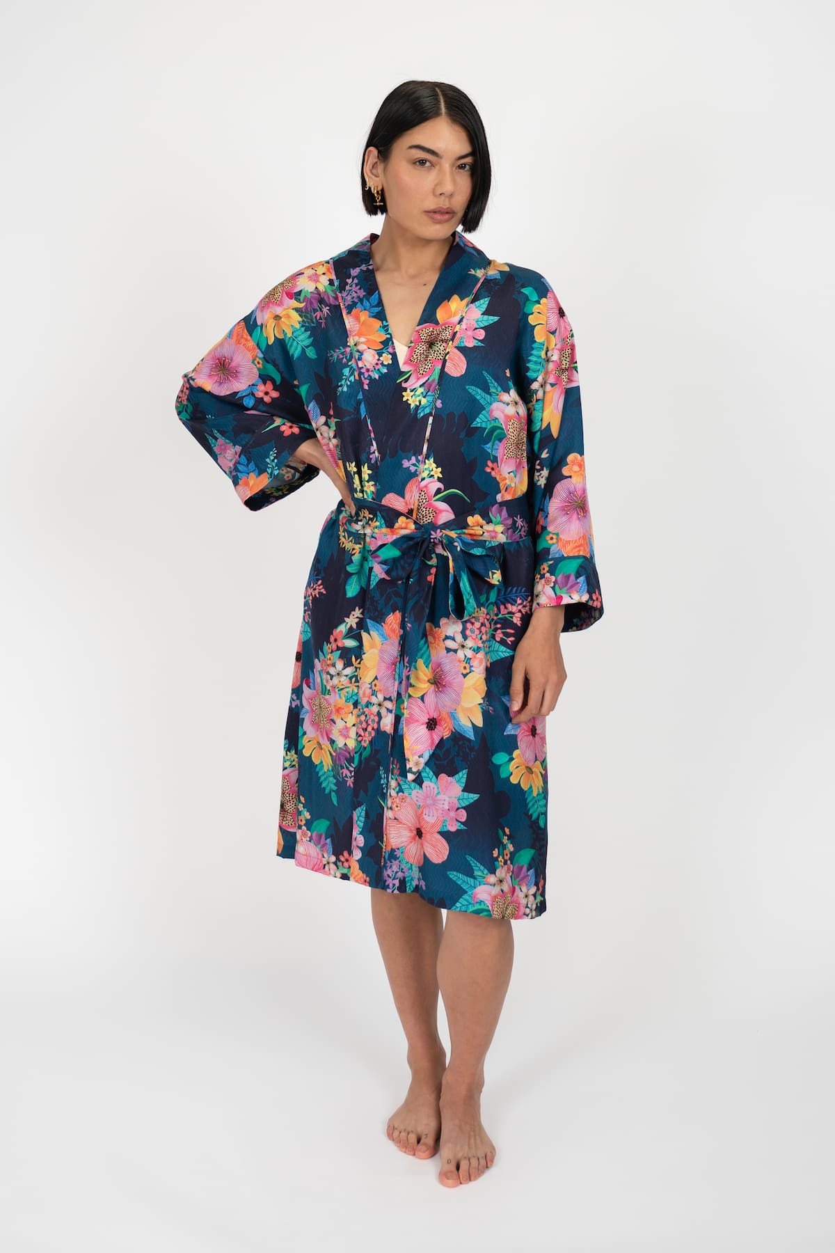 Calypso Kimono Robe - Front Main 1 - Luxury Kimono Robes - Orchard Moon