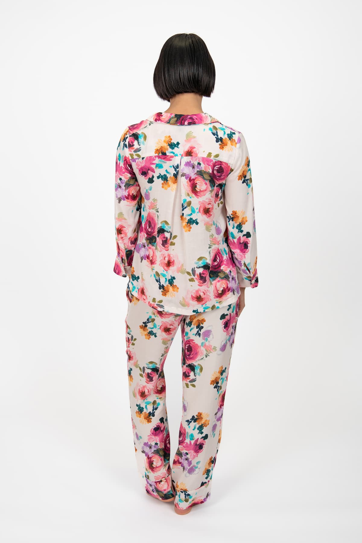 Camille Luxury Pyjamas - Back 1 - Luxury Sustainable Pyjamas - Orchard Moon