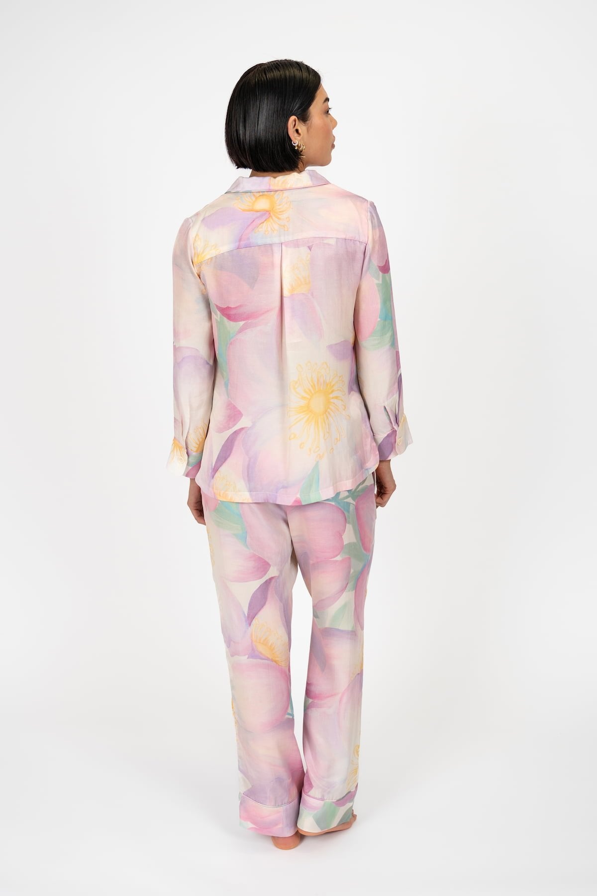 Wild Rose Luxury Pyjamas - Back 1 - Luxury Sustainable Pyjamas - Orchard Moon