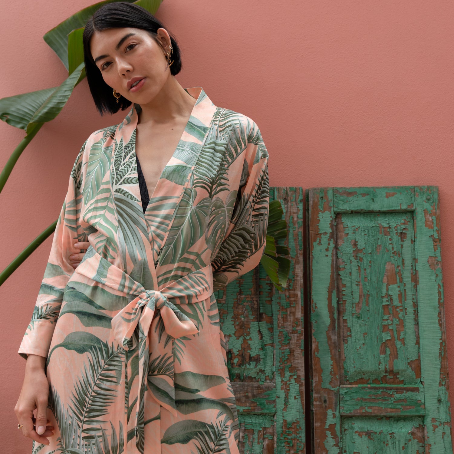 Vegan Silk Kimono Robes - Orchard Moon