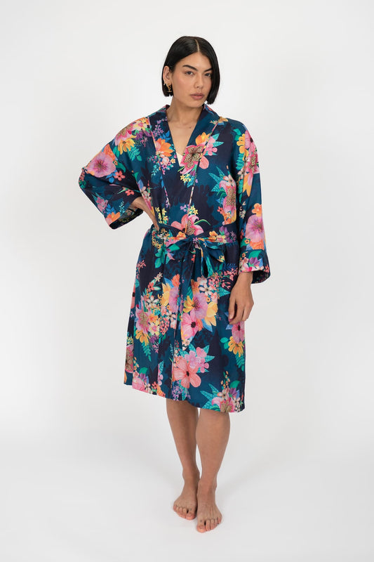 Calypso Kimono Robe - Front Main 1 - Luxury Kimono Robes - Orchard Moon