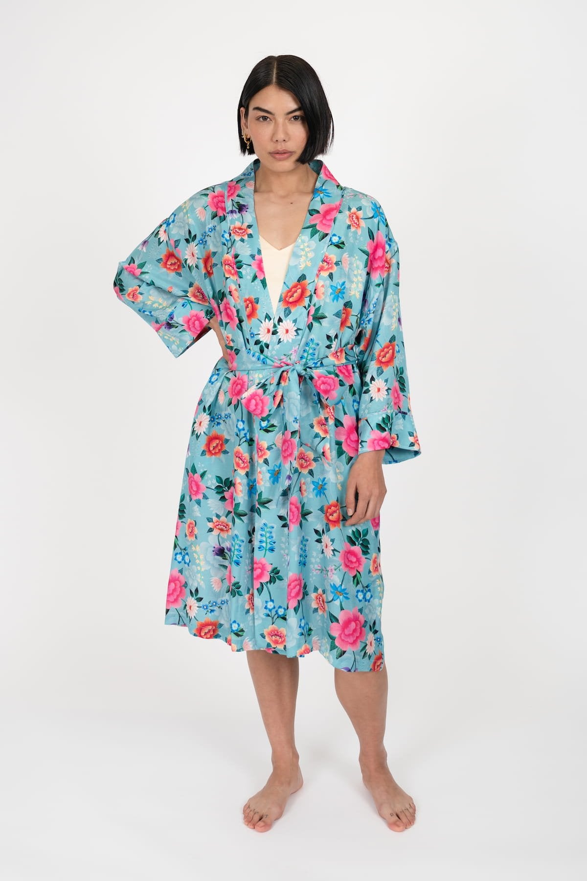 Elizabeth Kimono Robe - Front Main 1 - Luxury Kimono Robes - Orchard Moon